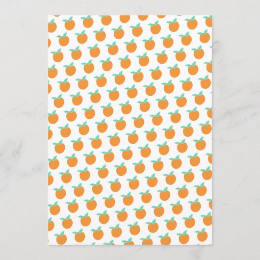 Niedlich Frucht CUSTOM Bridal Babydusche Brautpart Menükarte (Rückseite)