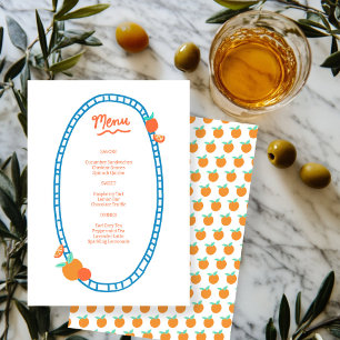 Niedlich Frucht CUSTOM Bridal Babydusche Brautpart Menükarte