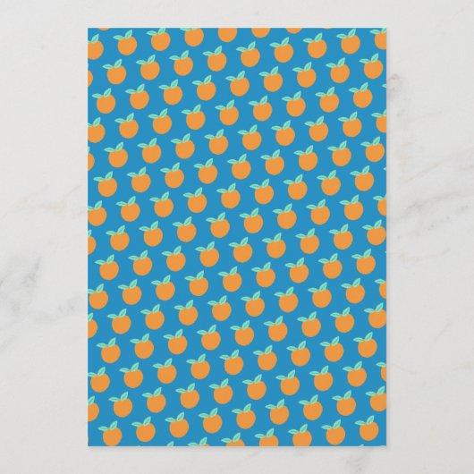 Niedlich Frucht CUSTOM Bridal Babydusche Brautpart Menükarte (Rückseite)