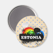 Niedlich Frucht Estland Magnet (Vorderseite/Rückseite)