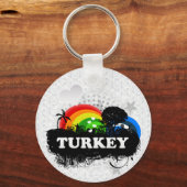Niedlich Frucht Türkei Schlüsselanhänger (Vorderseite)