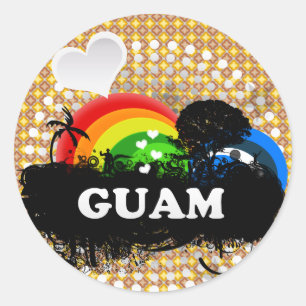 Niedlich Fruchtguam Runder Aufkleber