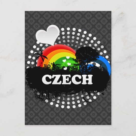 Niedlich Fruchtig Tschechisch Postkarte (Vorderseite)