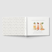 Niedlich Fruchtsaftcocktail Orange Paare Dusche Gästebuch (Voll)