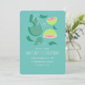 Niedlich Fruchtsalat Guava Sweet Birthday Einladung (Stehend Vorderseite)