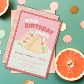 Niedlich Fruchtsandwich Picnic Geburtstagsparty Einladung