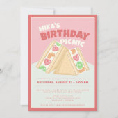 Niedlich Fruchtsandwich Picnic Geburtstagsparty Einladung (Vorderseite)