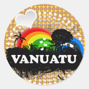 Niedlich Fruchtvanuatu Runder Aufkleber