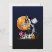 Niedlich Full Moon Owl Halloween Einladung (Rückseite)