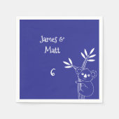 Niedlich Fun Blue Australian Animals Geburtstag Serviette (Vorderseite)