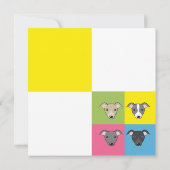 Niedlich Fun Cartoon Italienische Windhunde Farben (Rückseite)