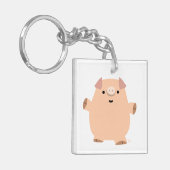Niedlich Fun Cartoon Pig Acrylic Schlüsselanhänger (Vorderseite links)