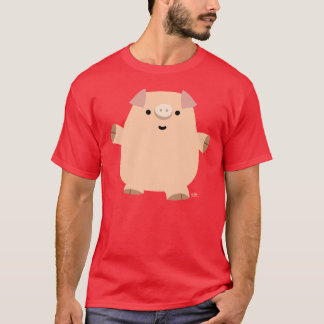 Niedlich Fun Cartoon Pig Männer T - Shirt