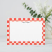 Niedlich Fun Checkerboard Mod, roter geometrischer Dankeskarte (Stehend Vorderseite)