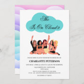 Niedlich & Fun Cloud 9 Brautparty Einladung (Vorne/Hinten)