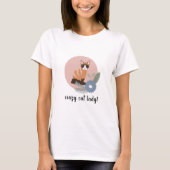 Niedlich Fun Crazy Cat Lady Tshirt - Pink Floral (Vorderseite)