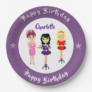 Niedlich Fun Girly Pamper Wellness-Center Party Pe Pappteller