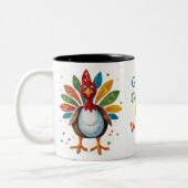 Niedlich Fun Gobble Rainbow Türkei Erntedank Zweifarbige Tasse (Links)