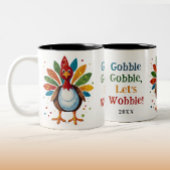 Niedlich Fun Gobble Rainbow Türkei Erntedank Zweifarbige Tasse