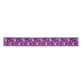 Niedlich Fun Gold Indigo Pink Weihnachtsmuster Satinband (Vorderseite)