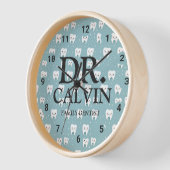 Niedlich Fun Green Tooth Dentist Muster Uhr (Winkel)