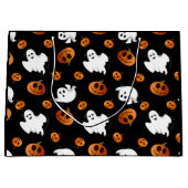 Niedlich Fun Halloween Ghost Pumpkin-Muster Große Geschenktüte (Vorderseite)