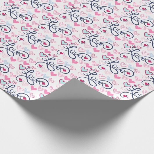 Niedlich Fun Liebe Valentinstag Geschenkpapier (Ecke)