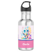 Niedlich Fun Messy Robot Painting Splashes Edelstahlflasche (Vorderseite)