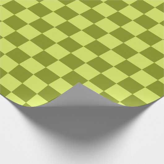 Niedlich Fun Modernes Schachbrett mit Limoner Oliv Geschenkpapier (Ecke)