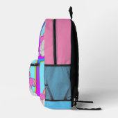Niedlich Fun Neon Totally 80er Einhorn Pair Bedruckter Rucksack (Rechts)