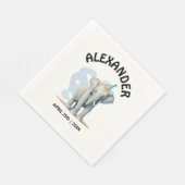 Niedlich Fun Pastel Baby Blue Wild Elephant Wasser Serviette (Ecke)