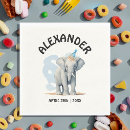 Niedlich Fun Pastel Baby Blue Wild Elephant Wasser Serviette