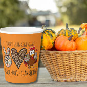 Niedlich & Fun Peace Liebe Erntedank Party Pappbecher