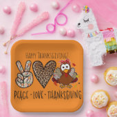 Niedlich & Fun Peace Liebe Erntedank Party Pappteller (Party)