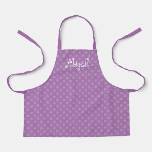 Niedlich Fun Personalisiert Lavender Polka Dot Mus Schürze