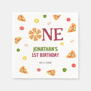 Niedlich Fun Pizza Party Kinder 1 Geburtstag Serviette