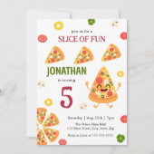 Niedlich Fun Pizza Party Kindergeburtstag Einladung (Vorderseite)