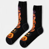 Niedlich Fun Pumpkin Hexenkessel Halloween-Party Socken (Linkes Detail)