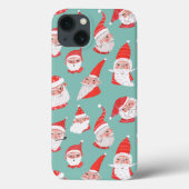 Niedlich Fun Red & Turquoise Pater Weihnachtsmuste Case-Mate iPhone Hülle (Rückseite)