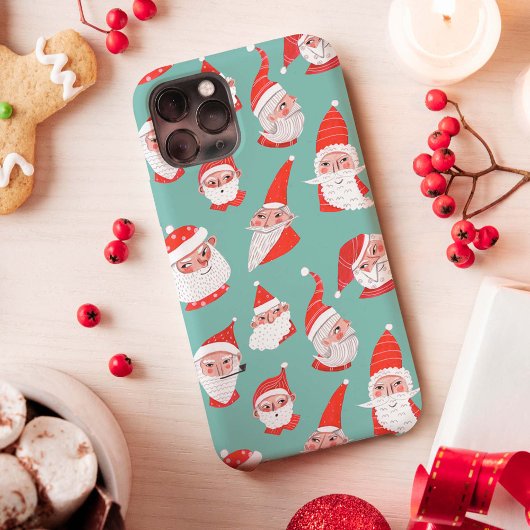 Niedlich Fun Red & Turquoise Pater Weihnachtsmuste Case-Mate iPhone Hülle