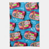 Niedlich Fun Retro Fifties Neon Jukebox Muster Handtuch (Vertikal)