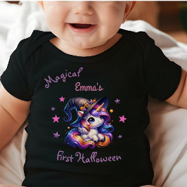 Niedlich Fun Unicorn Girl erster Halloween-Individ Baby Strampler
