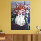 Niedlich Funny Alpaca, Behalt Dein Cooles Leinwanddruck (Insitu (Wohnzimmer))