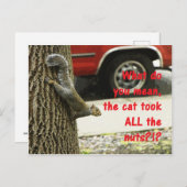 Niedlich Funny Animal Eichhörnchen Joke Postkarte (Vorne/Hinten)
