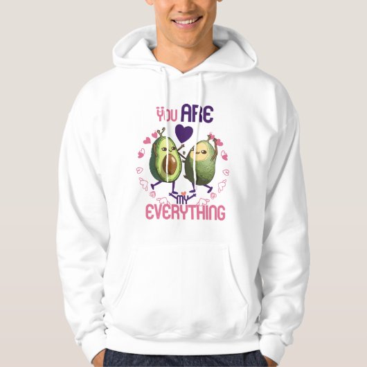 Niedlich Funny Avocados Liebe Dancing - Liebhaber  Hoodie (Vorderseite)