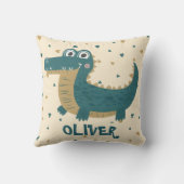 Niedlich Funny Baby Alligator Personalisiert Kissen (Rückseite)