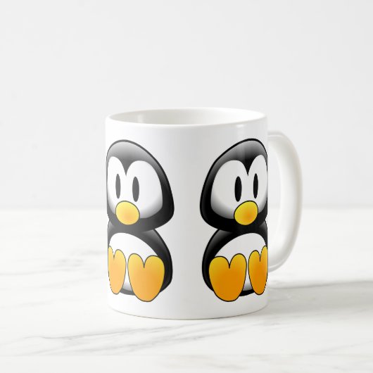 Niedlich Funny Baby Penguin Kaffeetasse (VorderseiteRechts)