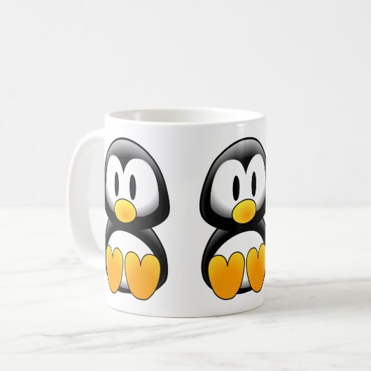 Niedlich Funny Baby Penguin Kaffeetasse (Vorderseite Links)