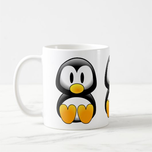 Niedlich Funny Baby Penguin Kaffeetasse (Links)