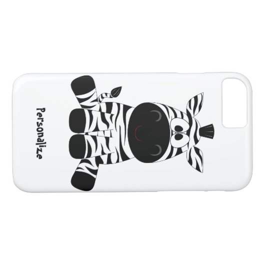 Niedlich & Funny Baby Zebra Cartoon Personalisiere Case-Mate iPhone Hülle (Rückseite (Horizontal))